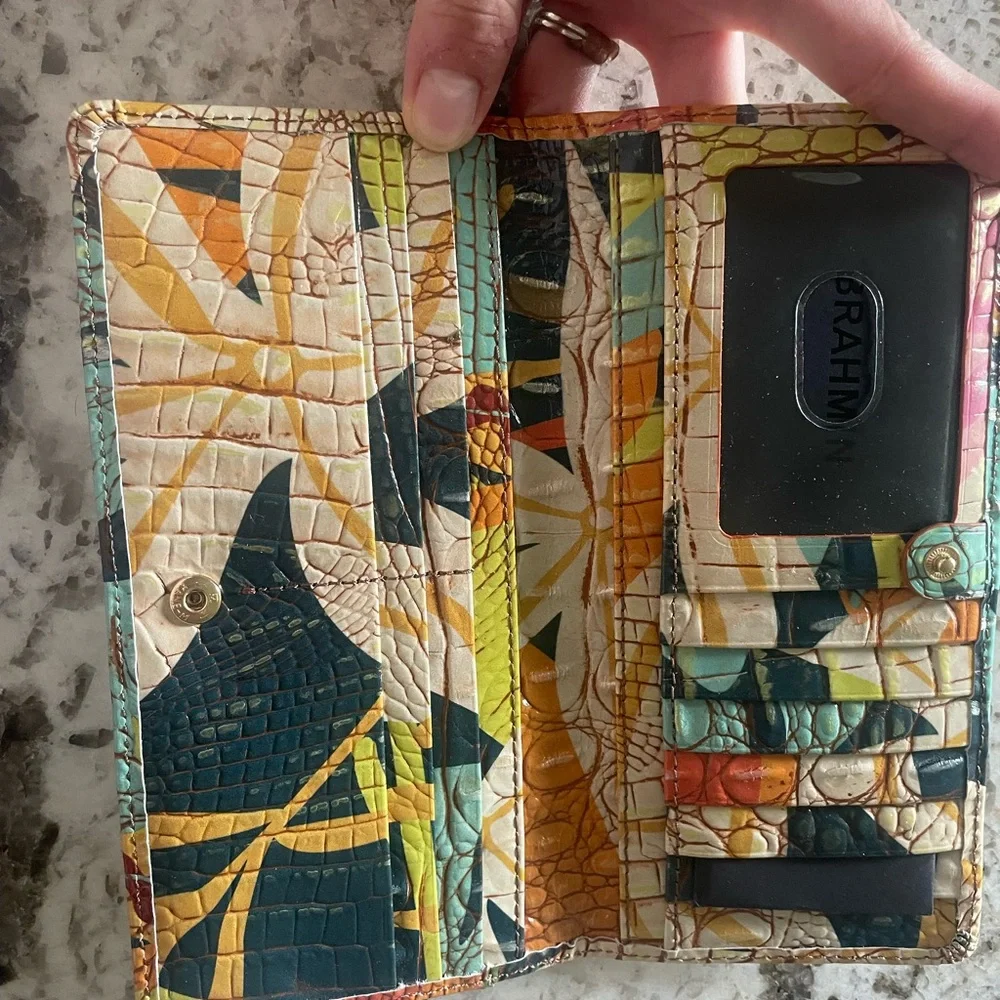 Brahmin Ady Retro Jungle Melbourne Wallet Genuine Leather - Picture 3 of 11